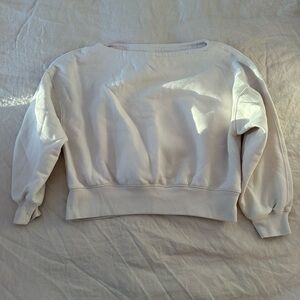 Abercrombie cream boatneck sweatshirt